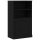 Sonata H Висок шкаф Черен Дъб 132x35,5x103,5 см Инженерна дървесина