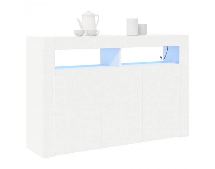 Sonata H Бял Съборд Бял Инженерна дървесина 116 x 30 x 75 см Съвременен