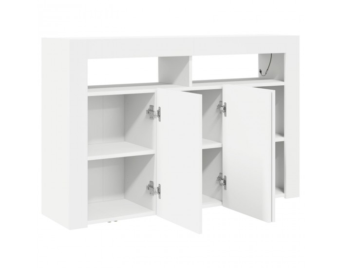 Sonata H Бял Съборд Бял Инженерна дървесина 116 x 30 x 75 см Съвременен