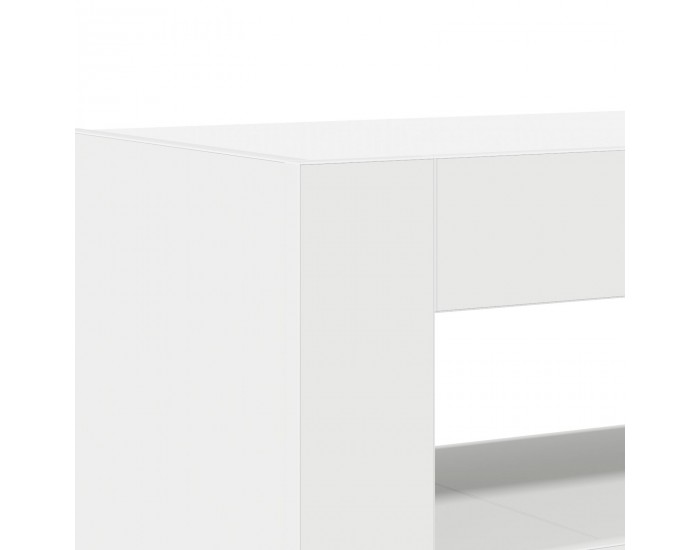 Sonata H Бял Съборд Бял Инженерна дървесина 116 x 30 x 75 см Съвременен