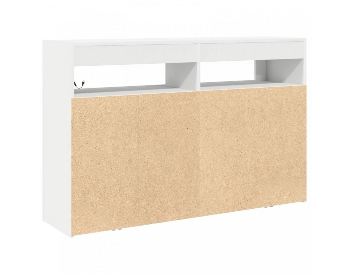 Sonata H Бял Съборд Бял Инженерна дървесина 116 x 30 x 75 см Съвременен