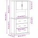 Sonata H Висок шкаф Артистичен дъб 80x33x150 см Инженерна дървесина