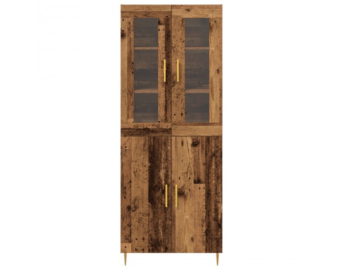 Sonata H Висок кабинет стара дървесина 69.5x34x180 см Инженерна дървесина