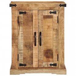 Sonata H страничен шкаф 55x35x70 см масивно дърво груба манго - Шкафове, Витрини, Модулни секции