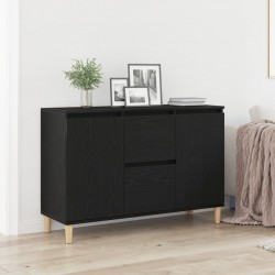 Sonata H Комод Черен Дъб 101x35x60 см Инженерна Дървесина - Дневна