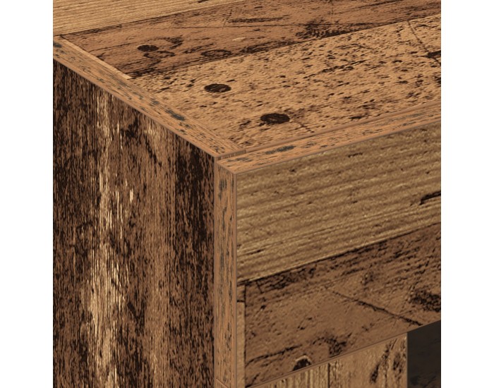 Sonata H Стенен шкаф с стъклени врати от старо дърво 69,5x34x90 см