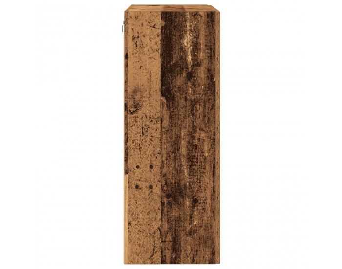 Sonata H Стенен шкаф с стъклени врати от старо дърво 69,5x34x90 см