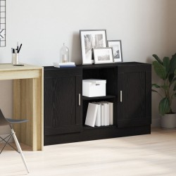 Sonata H Съкровище Черен Дъб 120x30,5x70 см Инженерна Дървесина - Шкафове, Витрини, Модулни секции