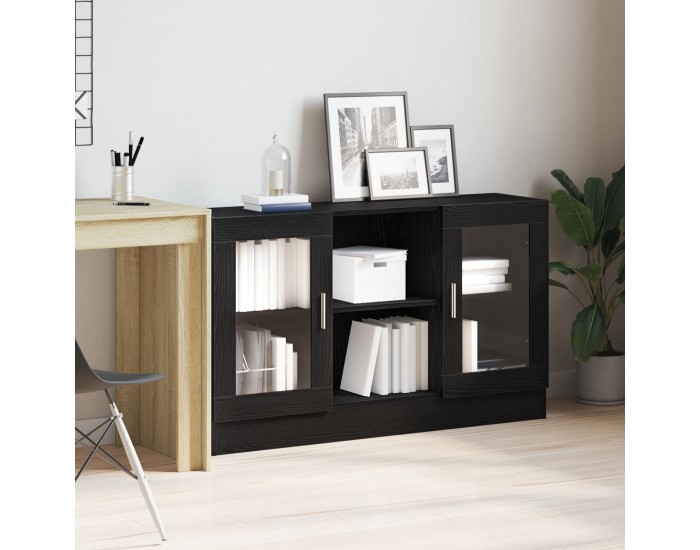 Страничен шкаф Sonata H Черен дъб 120x30,5x70 см Инженерна дървесина