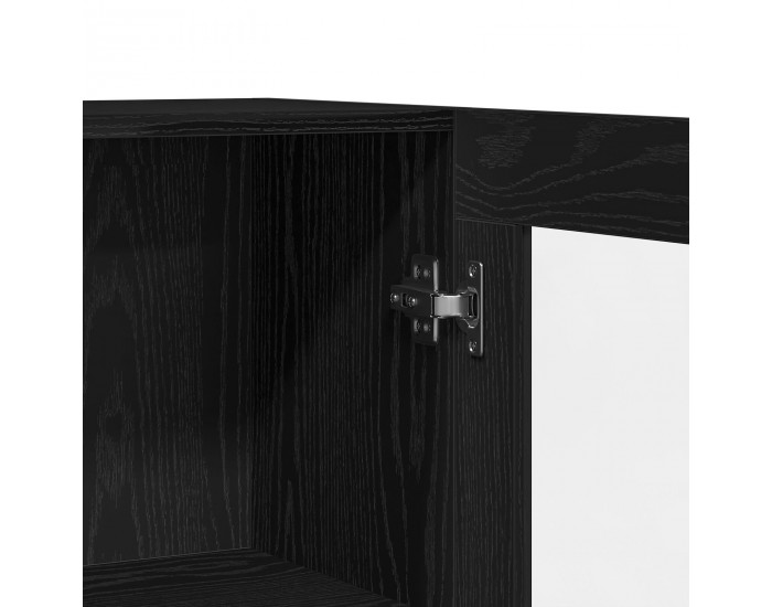 Страничен шкаф Sonata H Черен дъб 120x30,5x70 см Инженерна дървесина