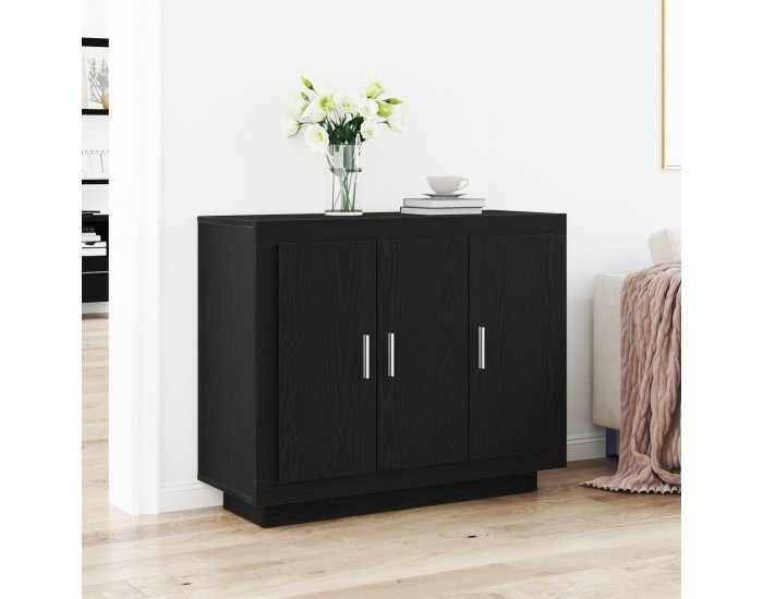страничен шкаф Sonata H Черен Дъб 92x35x75 см от инженерна дървесина