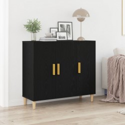 Sonata H Съединител Черен Дъб 90x34x80 см Инженерна Дървесина - Шкафове, Витрини, Модулни секции