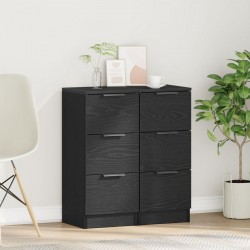 Sonata H ТВ шкафове 2 бр Черен дъб 30x30x70 см Инженерна дървесина - Шкафове, Витрини, Модулни секции