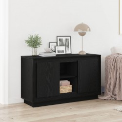 Sonata H Страничен шкаф Черен Дъб 102x35x60 см Инженерна Дървесина - Шкафове, Витрини, Модулни секции