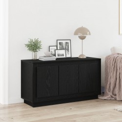 Sonata H Страничен шкаф Черен дъб 102x35x55 см Инженерна дървесина - Шкафове, Витрини, Модулни секции