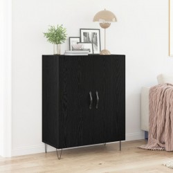 Sonata H Страничен шкаф Черен Дъб 69,5x34x90 см Инженерна дървесина - Шкафове, Витрини, Модулни секции