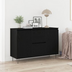 страничен шкаф Sonata H Черен Дъб 101,5x35x70 см Инженерна дървесина - Шкафове, Витрини, Модулни секции