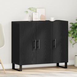Sonata H Бюфет с 3 врати Черен дъб 90x34x80 см Инженерна дървесина - Дневна