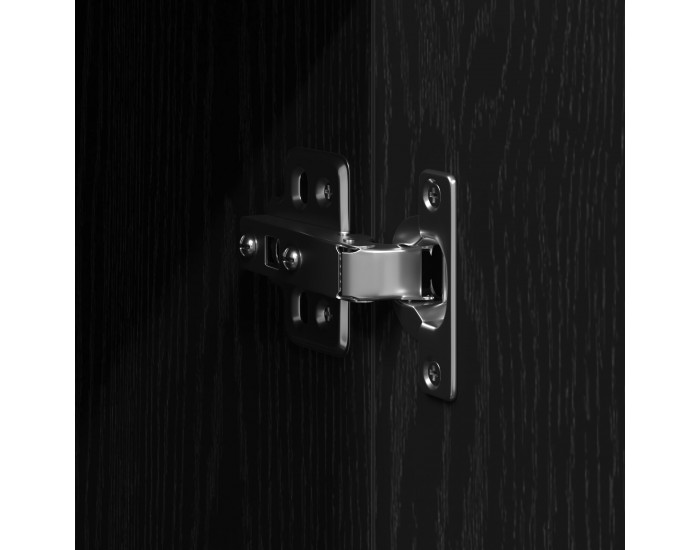 Sonata H Бюфет с 3 врати Черен дъб 90x34x80 см Инженерна дървесина