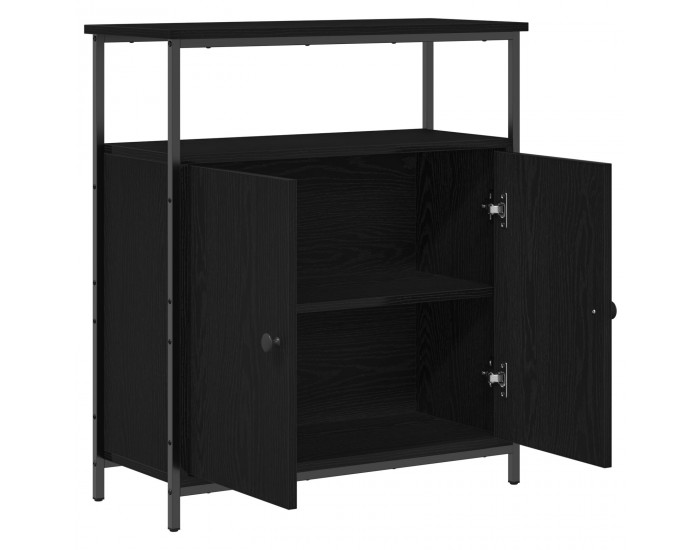 страничен шкаф Sonata H Черен дъб 70x30x80 см от инженерна дървесина