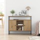 Страничен шкаф Sonata H Артизан Дъб 100x35x80 см от инженерна дървесина и стомана