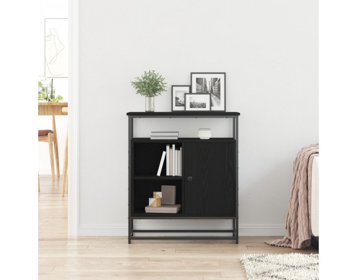 Sonata H Секретар черен дъб 69x35x80 см Инженерна дървесина и стомана