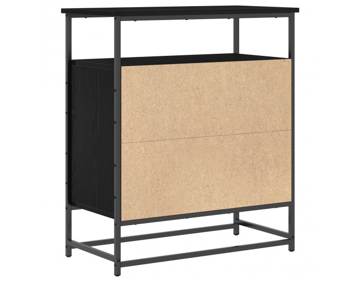 Sonata H Секретар черен дъб 69x35x80 см Инженерна дървесина и стомана