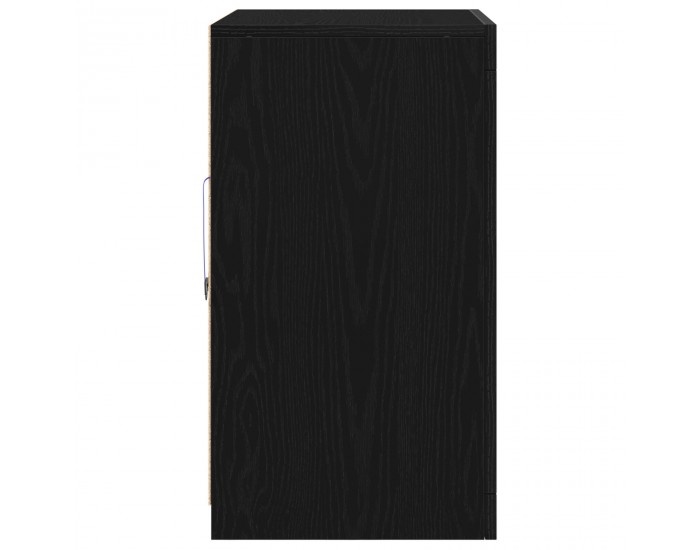 Sonata H страничен шкаф с LED светлини черен дъб 60,5x37x67 см