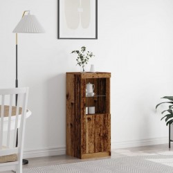 Sonata H Стенка с LED осветление Дървесина 41x37x100 см - Шкафове, Витрини, Модулни секции