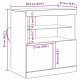 Sonata H Скатна маса с LED осветление Стара дървесина 60x37x67 см