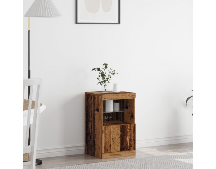 Sonata H Скат на LED светлини от старо дърво 41x37x67 см