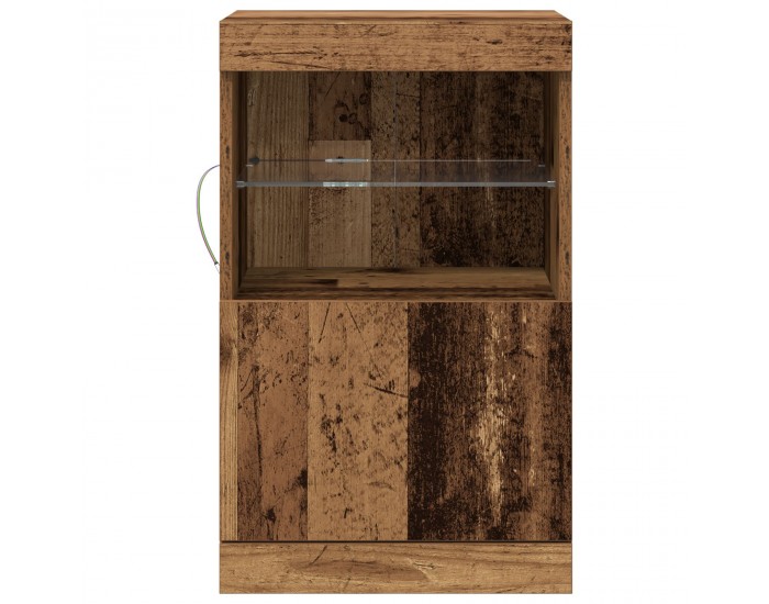 Sonata H Скат на LED светлини от старо дърво 41x37x67 см