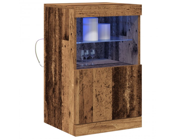 Sonata H Скат на LED светлини от старо дърво 41x37x67 см