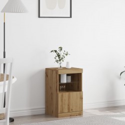 страничен бюфет Sonata H с LED светлини от занаятчийски дъб 41x37x67 см - Шкафове, Витрини, Модулни секции