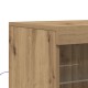 страничен бюфет Sonata H с LED светлини от занаятчийски дъб 41x37x67 см