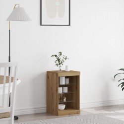 страничен шкаф Sonata H с LED светлини занаятчийски дъб 41x37x67 см - Шкафове, Витрини, Модулни секции