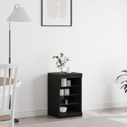 страничен шкаф Sonata H с LED осветление Черен дъб 41x37x67 см - Шкафове, Витрини, Модулни секции