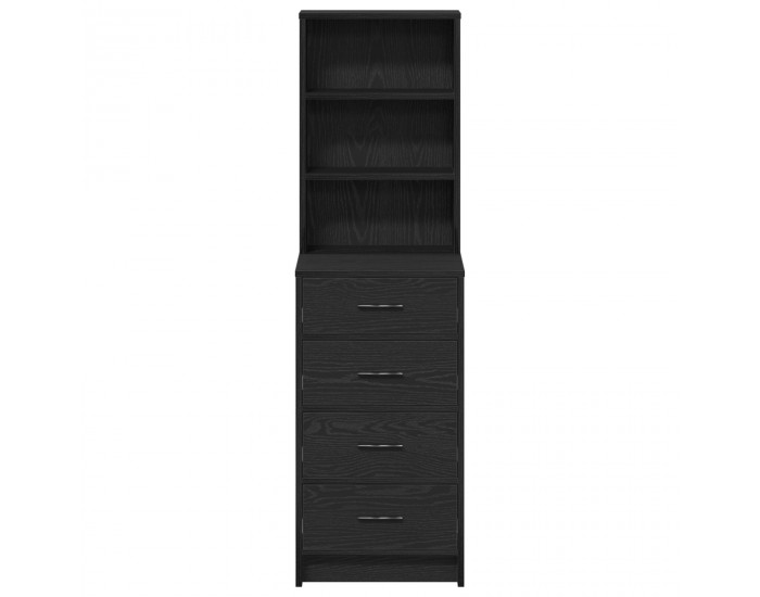 Sonata H Висок шкаф Черен дъб 40x41x135 см Инженерна дървесина