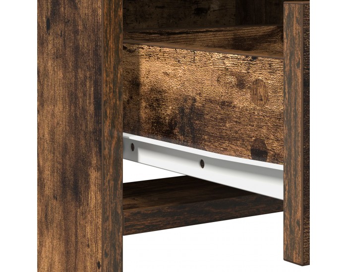 Sonata H Висок бюфет от опушен дъб 40x41x135 см от инженерна дървесина