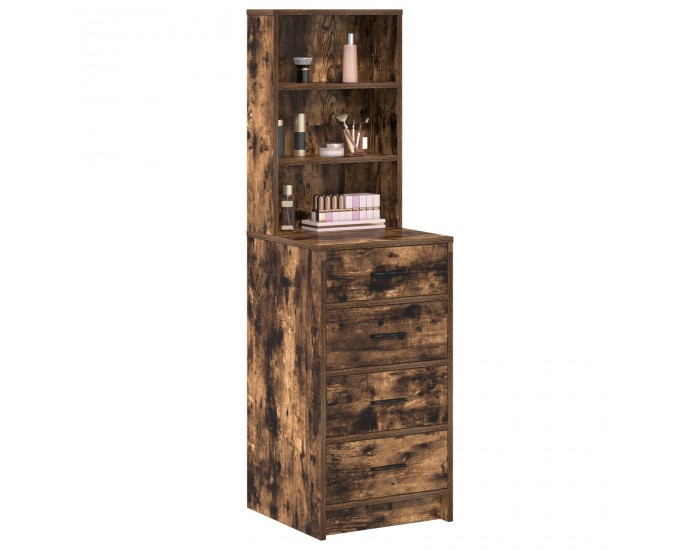 Sonata H Висок бюфет от опушен дъб 40x41x135 см от инженерна дървесина