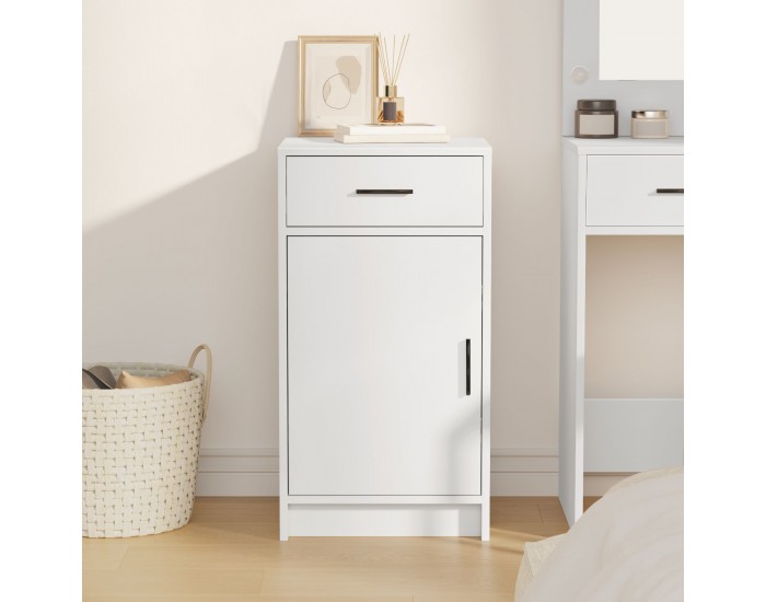 Sonata H Стенен шкаф Бяло 40x41x75 см от инженерна дървесина