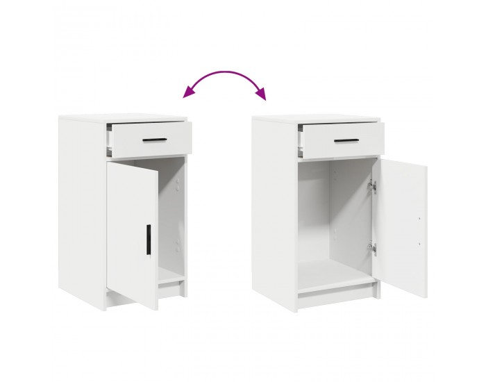 Sonata H Стенен шкаф Бяло 40x41x75 см от инженерна дървесина