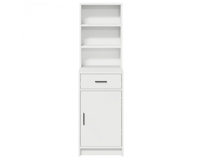 Sonata H Висок шкаф Бял 40x41x135 см от инжинерна дървесина