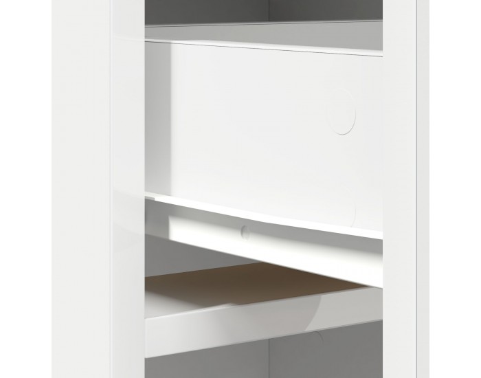 Sonata H Висок шкаф Бял 40x41x135 см от инжинерна дървесина