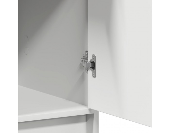 Sonata H Висок шкаф Бял 40x41x135 см от инжинерна дървесина