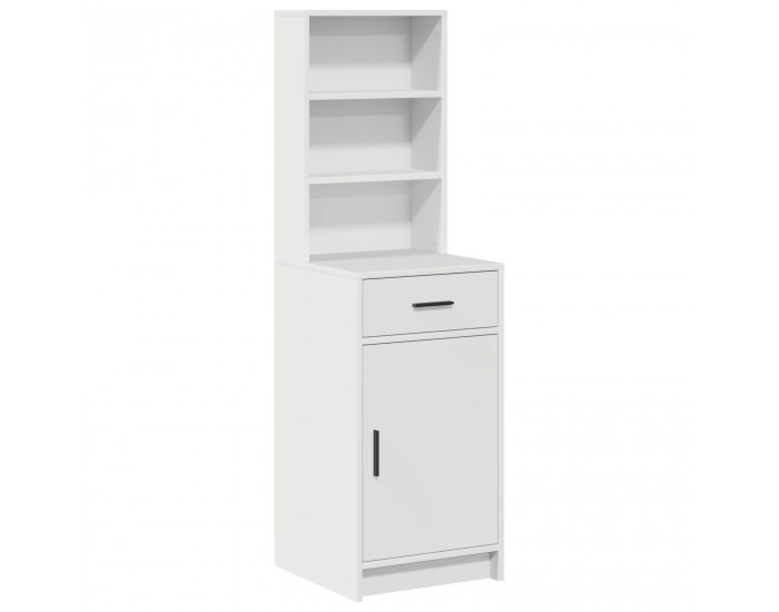 Sonata H Висок шкаф Бял 40x41x135 см от инжинерна дървесина