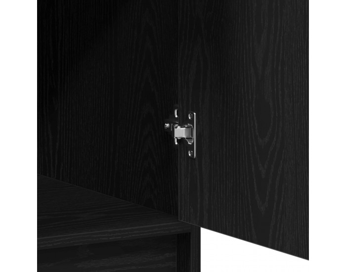 Sonata H Висок шкаф в черен дъб - 40x41x135 см, Изработен от инженерна дървесина