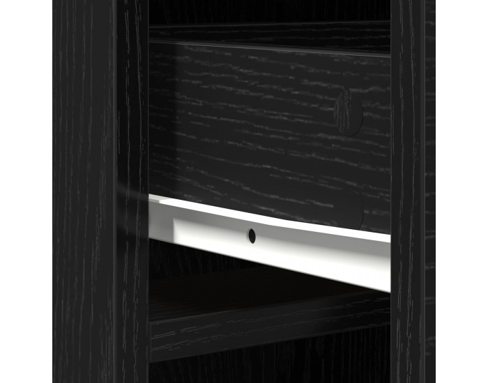 Sonata H Висок шкаф в черен дъб - 40x41x135 см, Изработен от инженерна дървесина