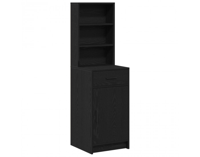 Sonata H Висок шкаф в черен дъб - 40x41x135 см, Изработен от инженерна дървесина