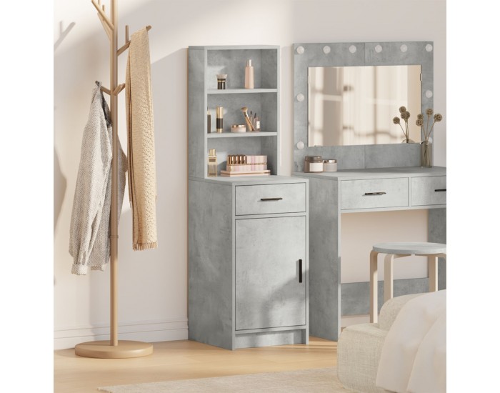 Sonata H Висок шкаф бетонно сиво 40x41x135 см Инженерна дървесина